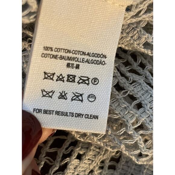 Free People Small Sweater Pullover Loose Open Knit Crochet Lace Boho Festival - Picture 4 of 6